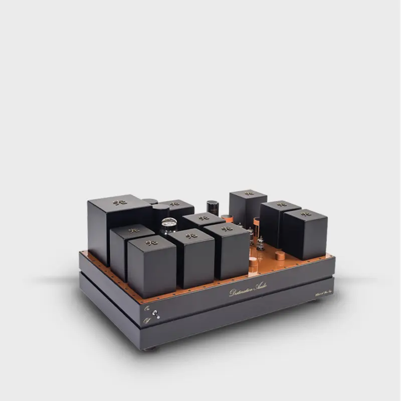 Destination Audio WE417A phono stage on a light grey background